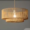 Lampada sospensione interna effetto rattan, 50cm
