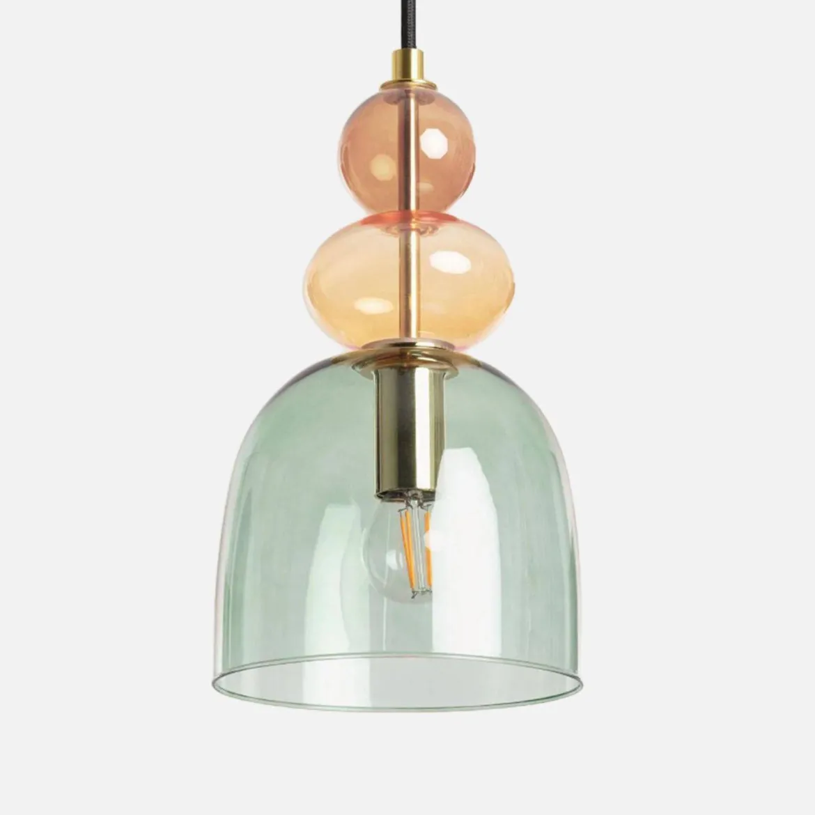 Lampada a sospensione in vetro, Ø15cm