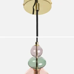 Lampada a sospensione in vetro, Ø15cm