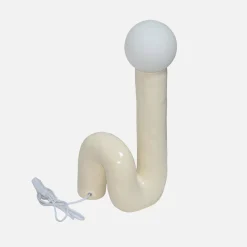 Lampada da tavolo in design organico ceramica smaltata, 45cm