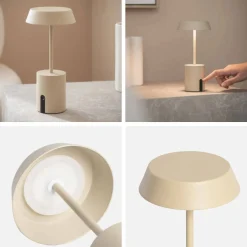 Lampada da tavolo LED per interno ed esterno in metallo, Ø 10,8 cm