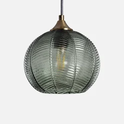 Lampade sospesa in metallo e vetro, 20cm