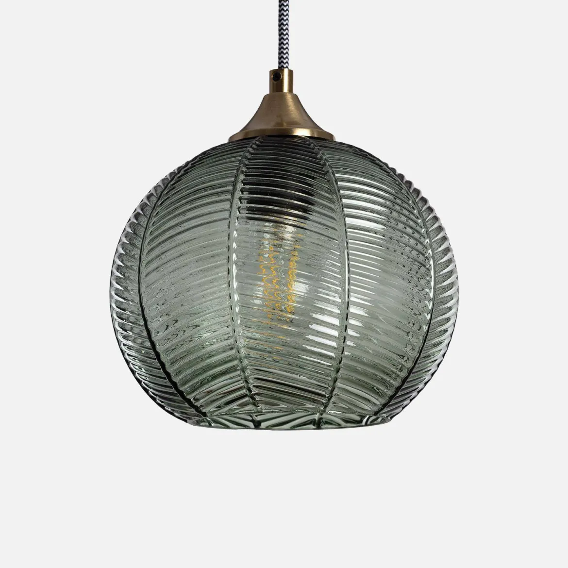 Lampade sospesa in metallo e vetro, 20cm