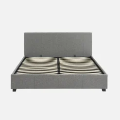 Letto a cassettone con rete a doghe e testiera, 160x200cm