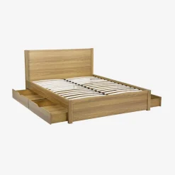 Letto con rete a doghe e testiera 160x200cm + 4 cassetti