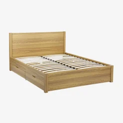 Letto con rete a doghe e testiera 160x200cm + 4 cassetti