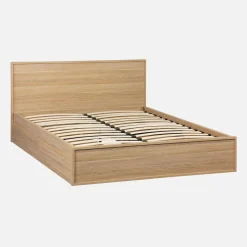 Letto con rete a doghe e testiera 140x190cm + 4 cassetti