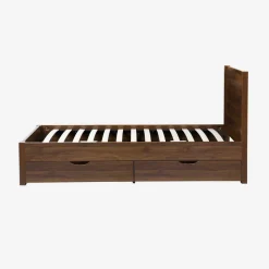Letto con rete a doghe e testiera 90x190cm + 4 cassetti