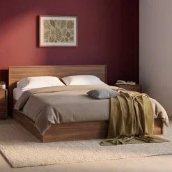 Letto con rete a doghe e testiera 160x200cm + 4 cassetti
