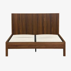 Letto con rete a doghe e testiera 140x190cm decorazione legno