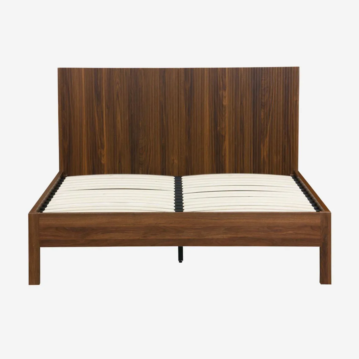 Letto con rete a doghe e testiera 140x190cm decorazione legno