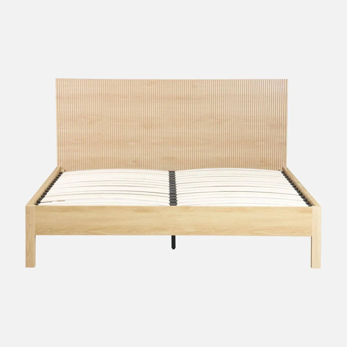 Letto con rete a doghe e testiera 160x200cm decorazione legno