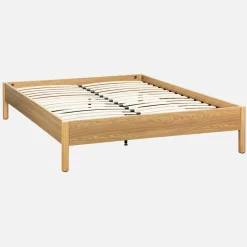 Letto con rete a doghe 160x200cm decorazione legno