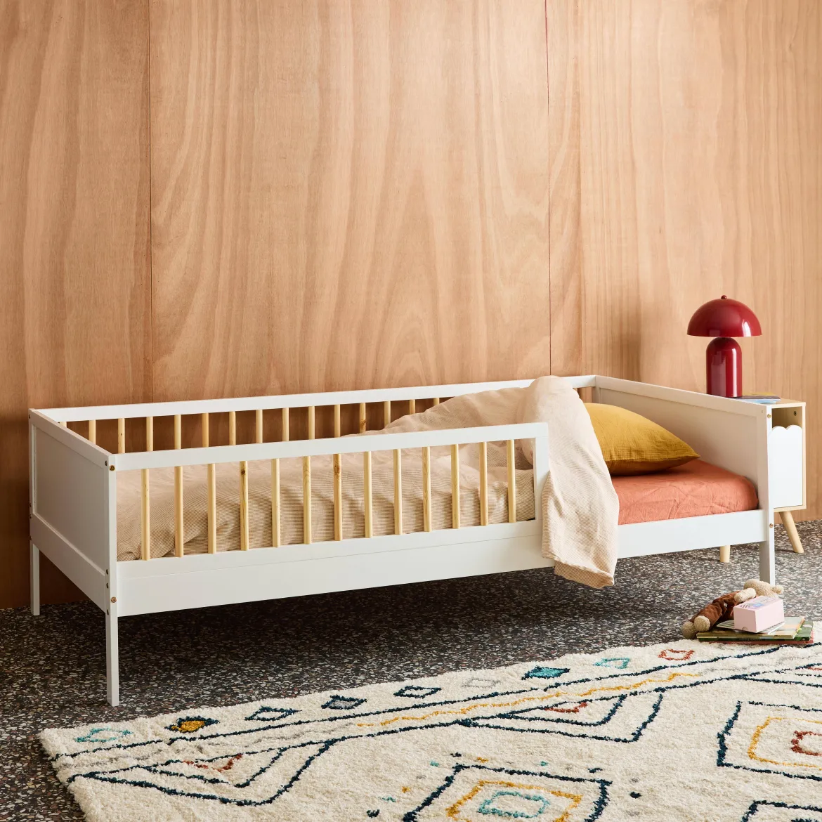 Letto bambino 90cm pino naturale rete a doghe inclusa