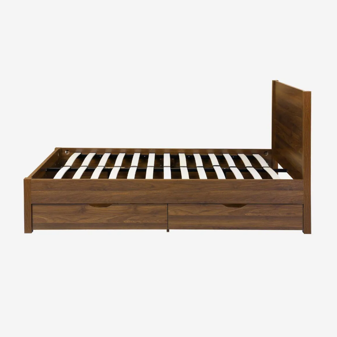 Letto con rete a doghe e testiera 160x200cm + 4 cassetti