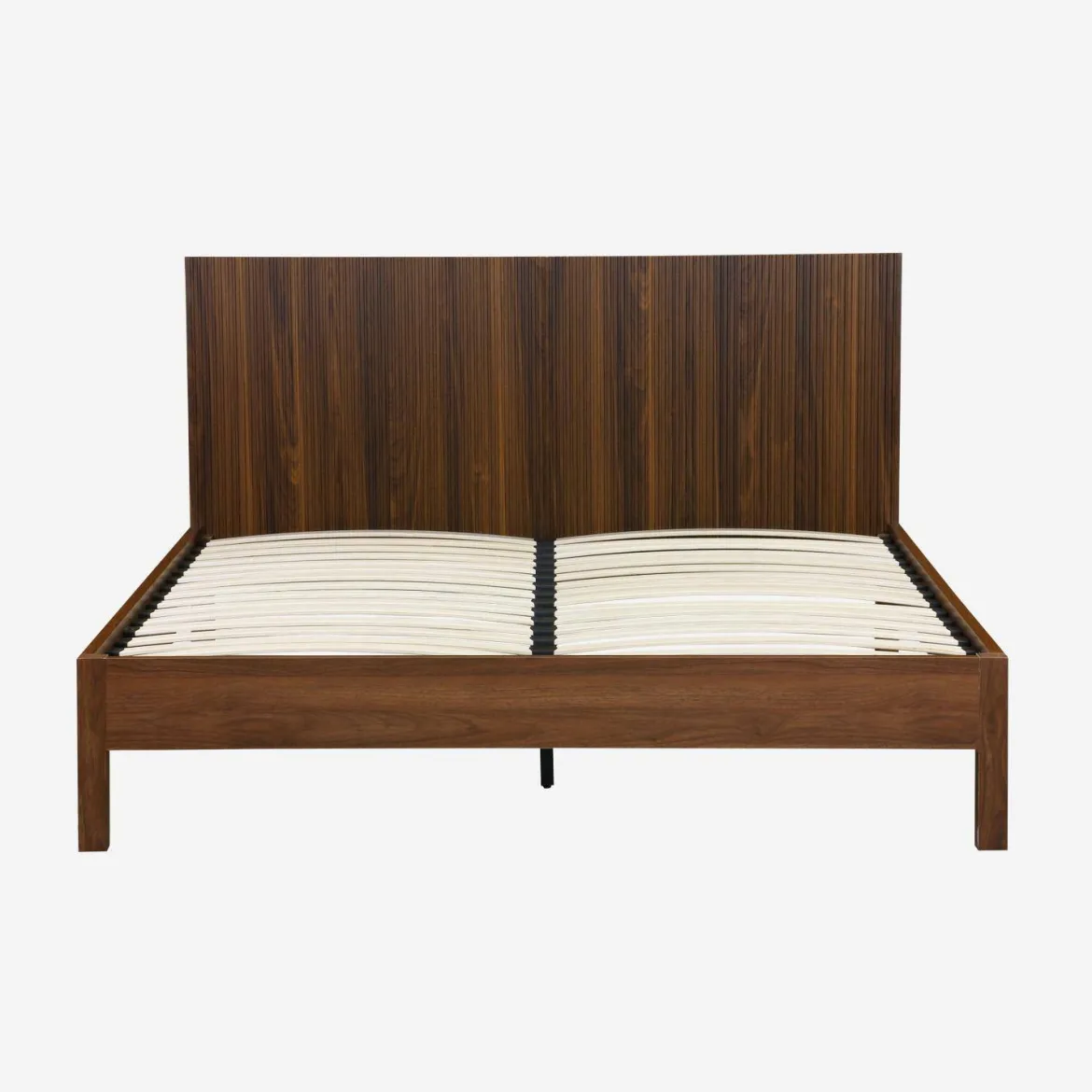 Letto con rete a doghe e testiera 160x200cm decorazione legno