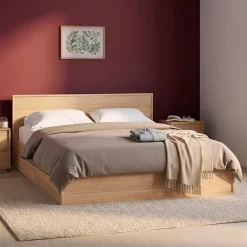 Letto con rete a doghe e testiera 160x200cm + 4 cassetti