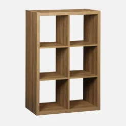 Libreria a 2 livelli con 6 scomparti