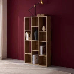 Libreria a 3 livelli con 12 scomparti