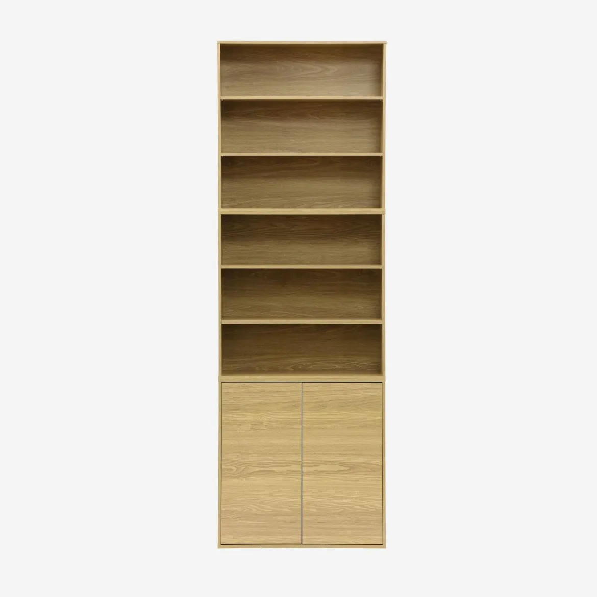 Libreria in legno a 3 ripiani, 2 mensole