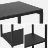 Libreria industriale in metallo nero, 120cm
