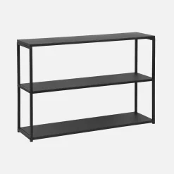 Libreria industriale in metallo nero, 120cm