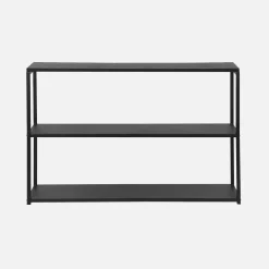 Libreria industriale in metallo nero, 120cm