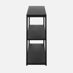 Libreria industriale in metallo nero, 120cm