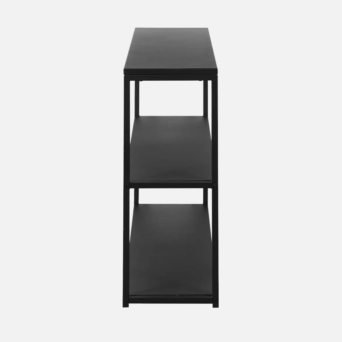 Libreria industriale in metallo nero, 120cm