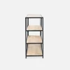 Libreria industriale in metallo ed effetto legno, 5 livelli