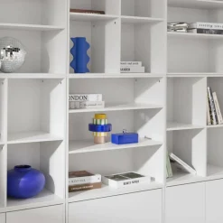 Libreria modulabile decorazione legno 9 elementi