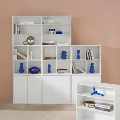 Libreria modulabile decorazione legno 9 elementi