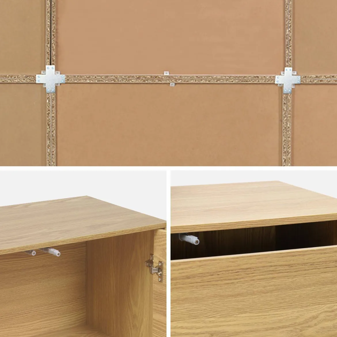 Libreria modulare decorativa in legno con 9 elementi