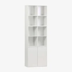 Libreria modulare in legno 3 elementi, 2 ante 8 vani