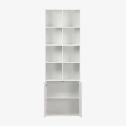 Libreria modulare in legno 3 elementi, 2 ante 8 vani