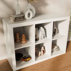 Libreria a 2 livelli con 6 scomparti