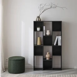 Libreria a 3 livelli con 12 scomparti