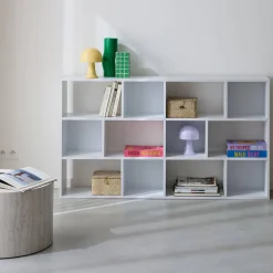 Libreria a 3 livelli con 12 scomparti