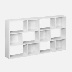 Libreria a 3 livelli con 12 scomparti