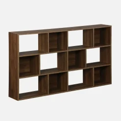 Libreria a 3 livelli con 12 scomparti