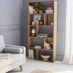 Libreria a 5 ripiani con 10 vani