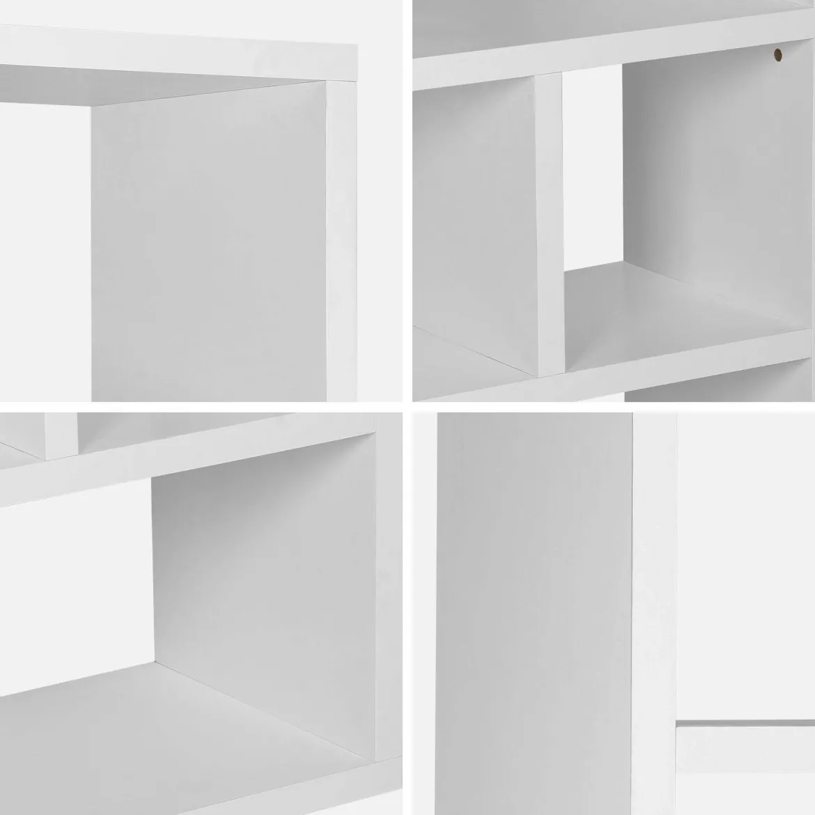 Libreria asimmetrica a 5 livelli con 10 scomparti