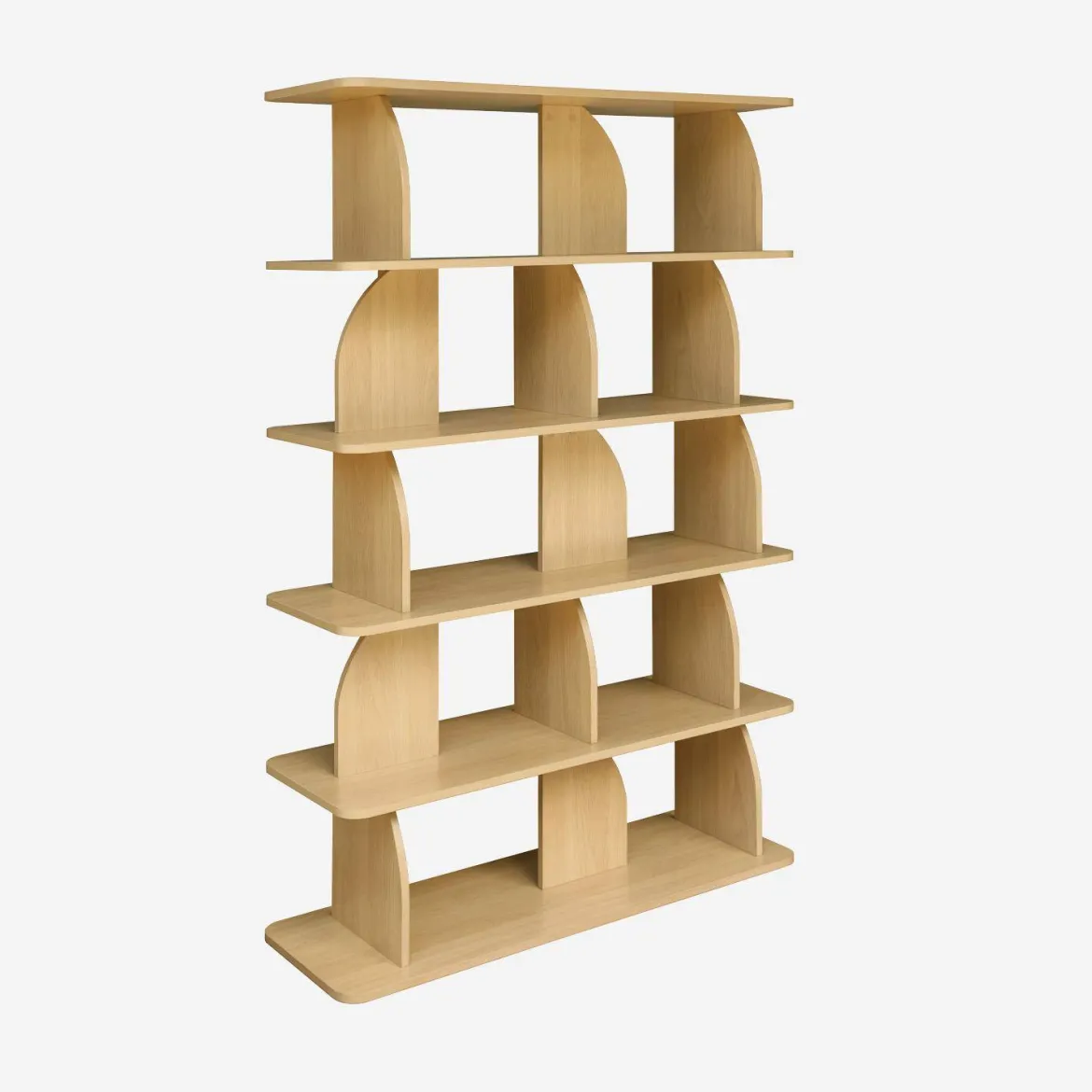 Libreria esotica in legno a 5 livelli