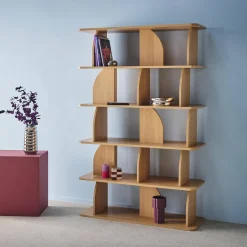 Libreria esotica in legno a 5 livelli