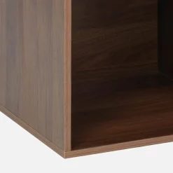 Libreria in legno a 3 ripiani, 2 mensole