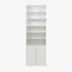 Libreria in legno a 3 ripiani, 2 mensole