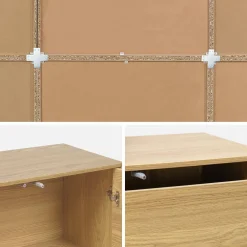 Libreria modulabile decorazione legno 9 elementi
