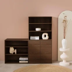 Libreria modulare con 2 ante e 5 livelli