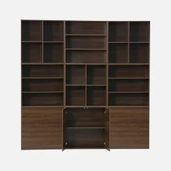 Libreria modulare decorativa in legno con 9 elementi