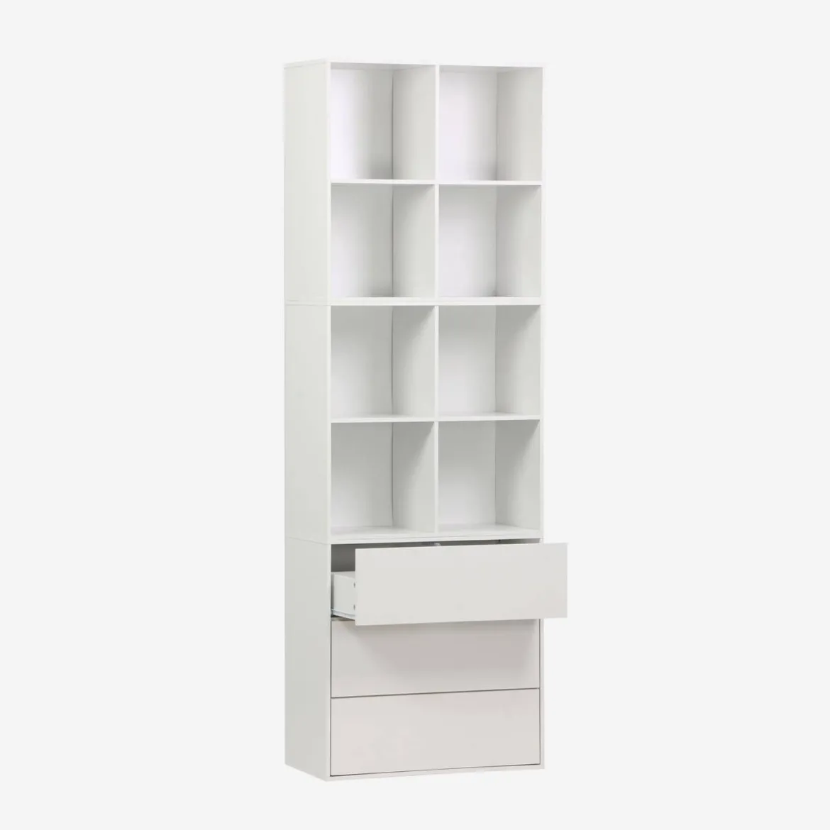 Libreria modulare in legno, 3 cassetti 8 vani